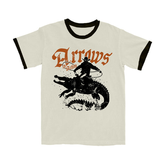Cowboy Ringer Tee (Natural/Black)