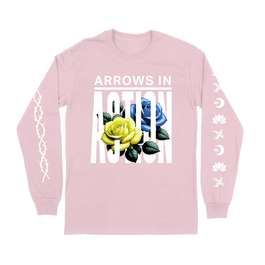 Floral Long Sleeve Tee (Pink)