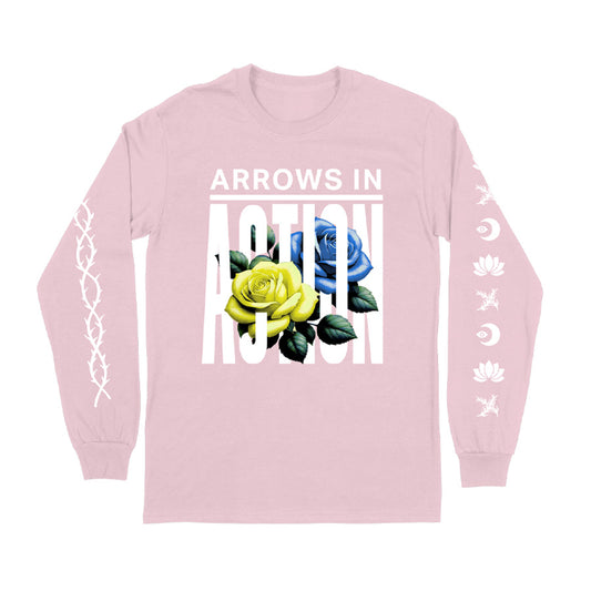 Floral Long Sleeve Tee (Pink)